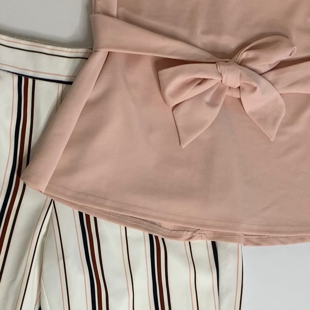 Baby Pink tie front TShirt - Picture 2 of 4